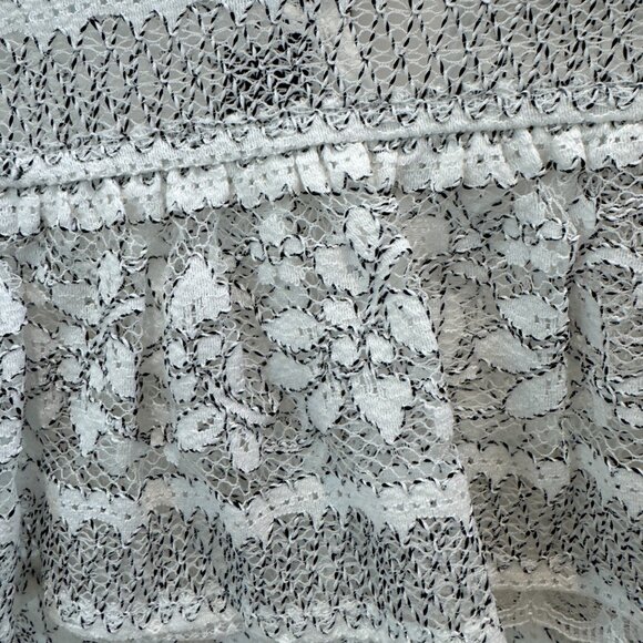 Anthropologie White & Black Lace Long Sleeve Blouse – Size Small - Picture 3 of 8